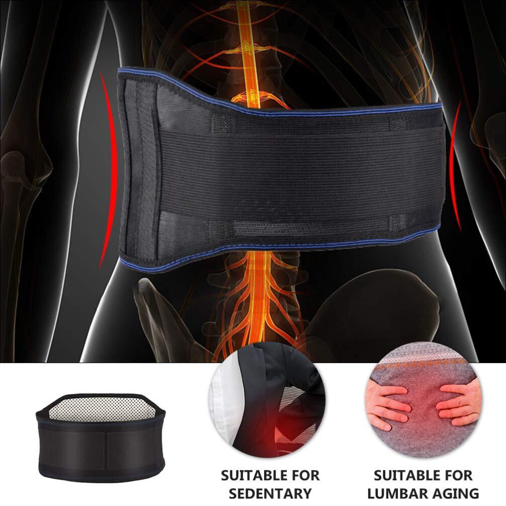 Self Heating Magnetic Hot Back Support Lumbar Lower Back Brace Belt Pain Relief