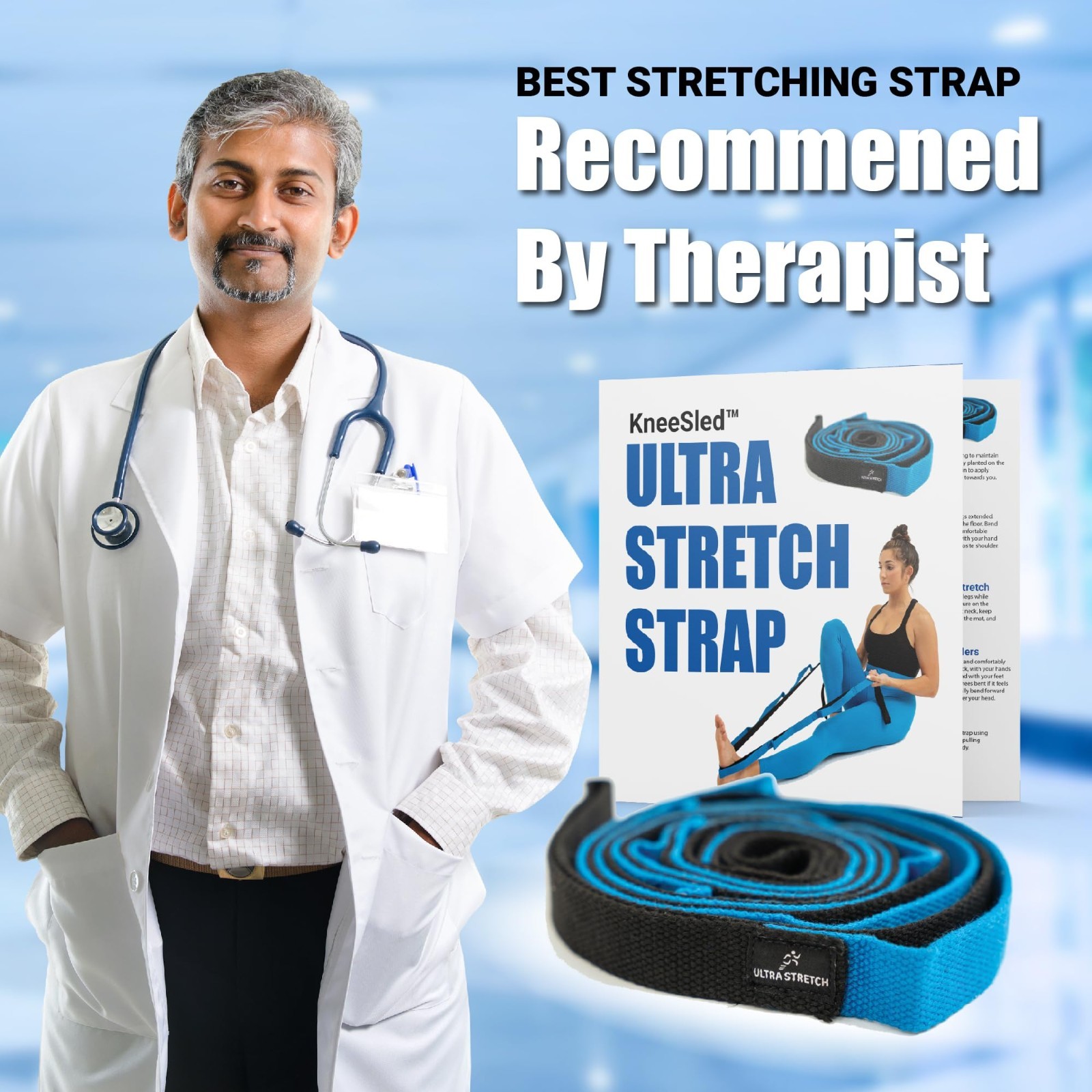 Ultra Stretch Strap for Physical Therapy – KneeSled™ Alternative, Flexibility Ai