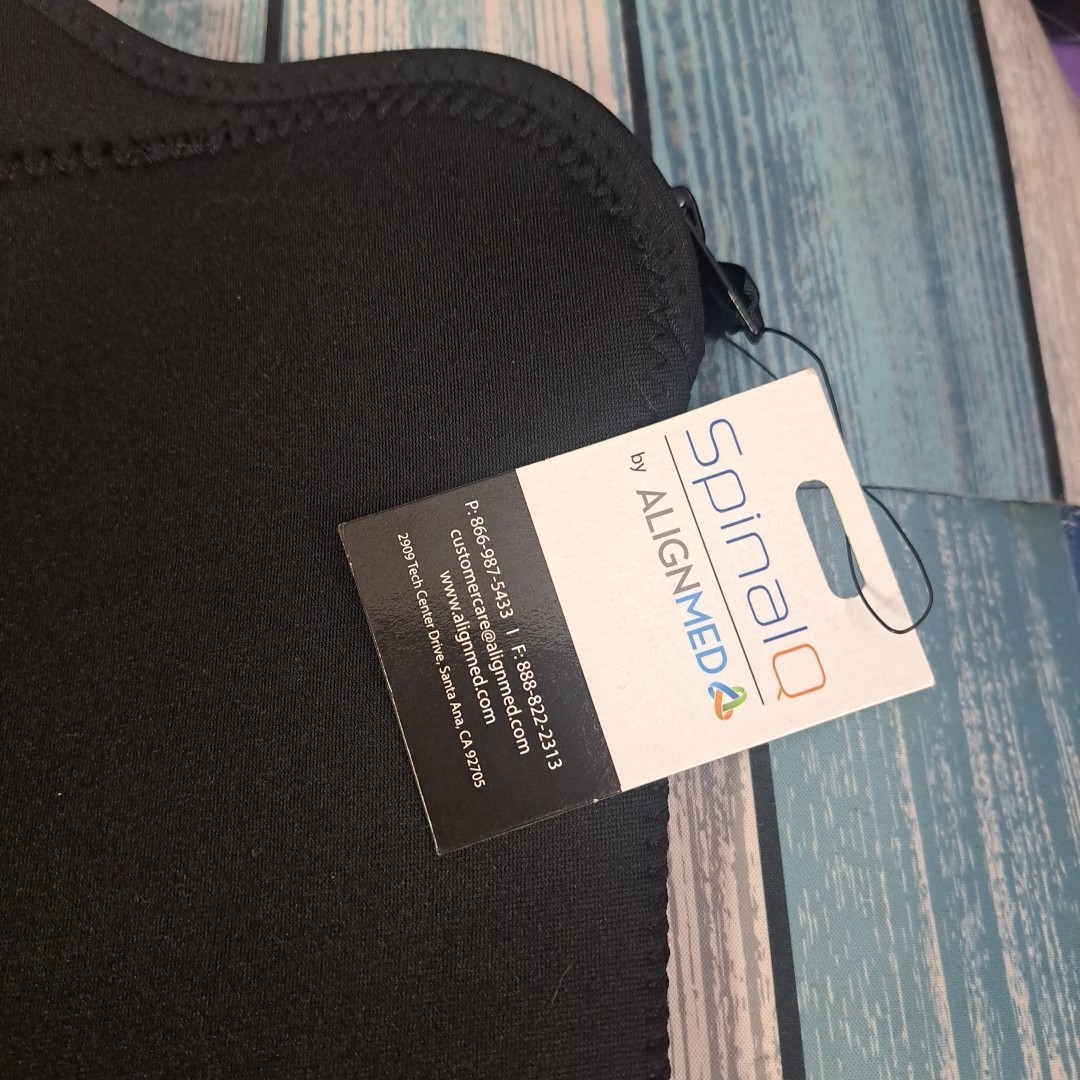 Spinal Q By Alignmed Black Posture Products Back Brace Zipper Carrying Bag NEW