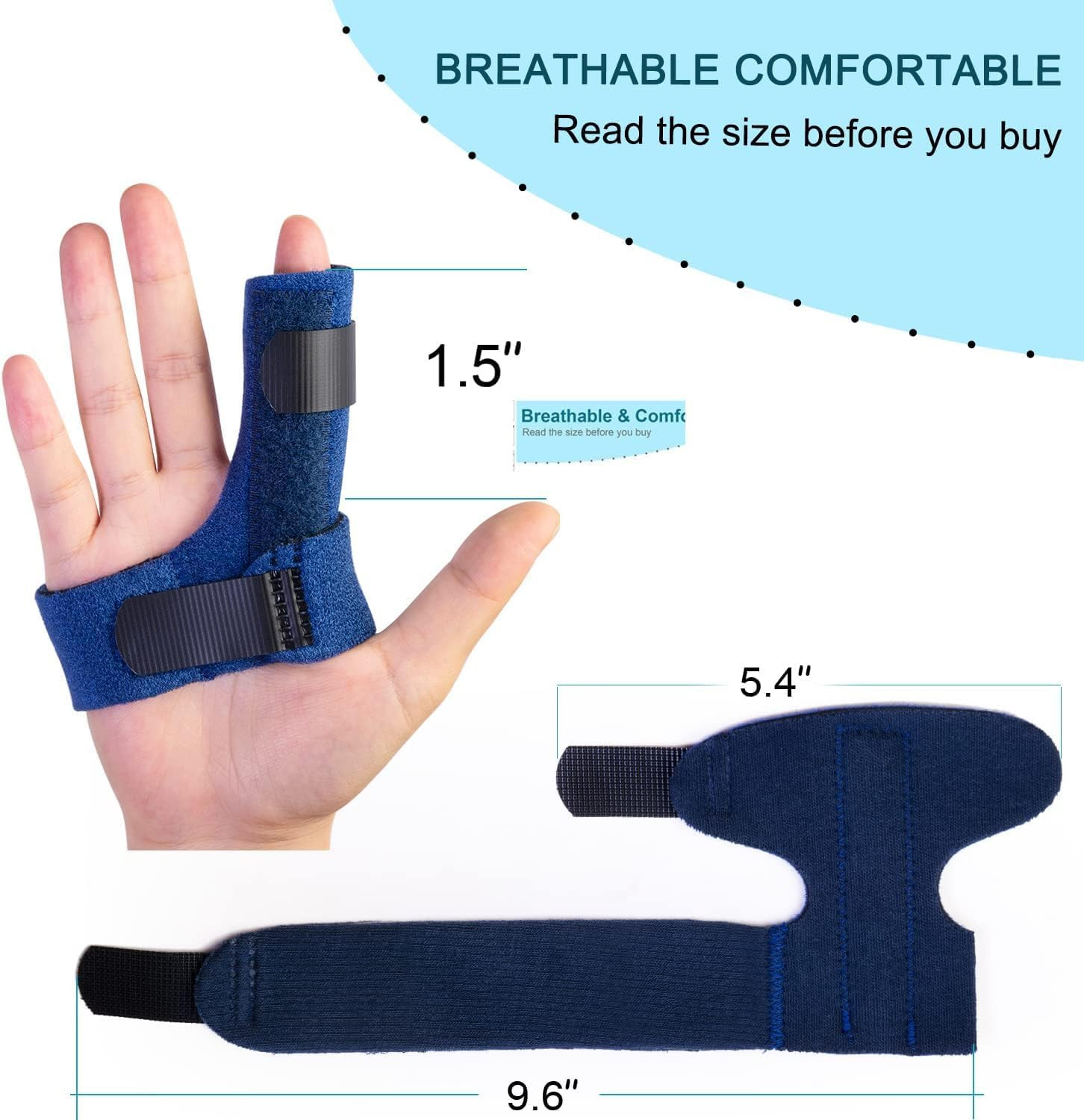 Sumifun Finger Brace, Trigger Finger Splint for Index Middle Ring Pinky Finger A