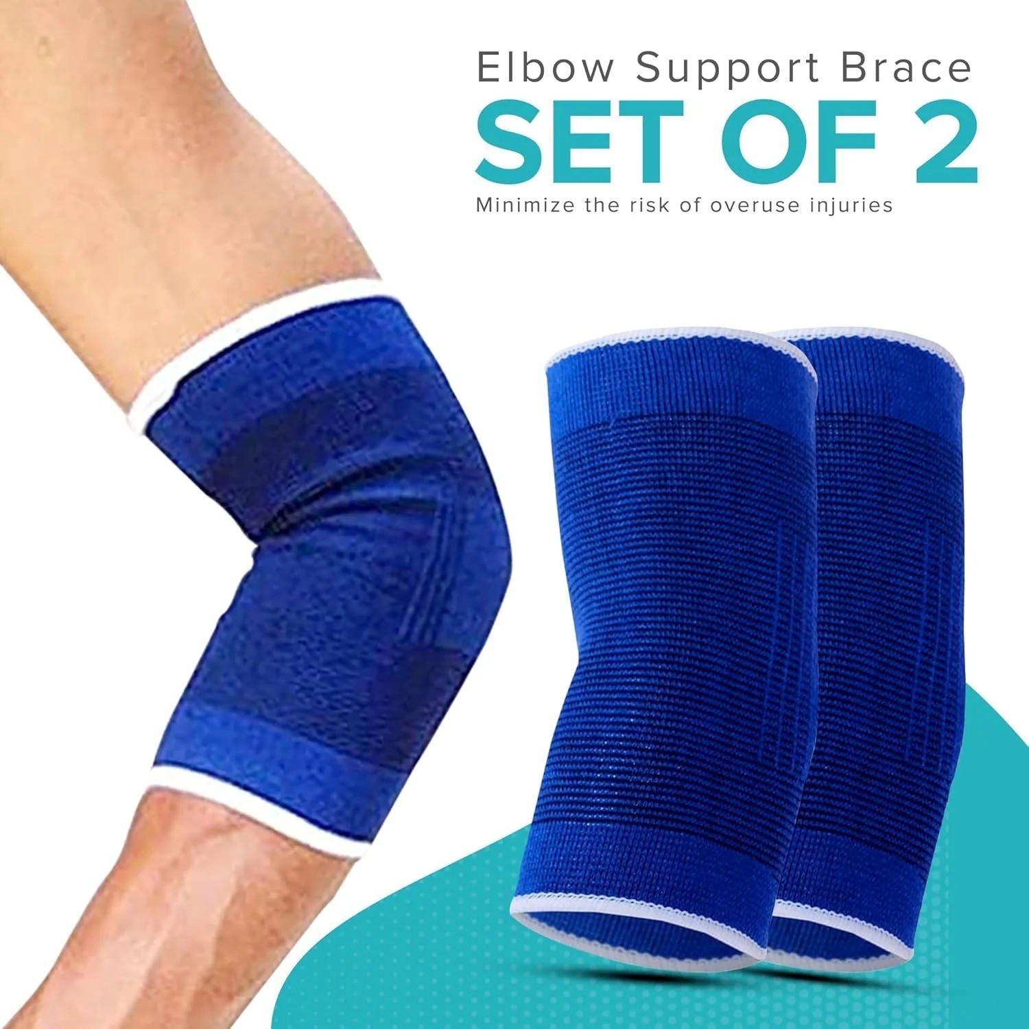 Elbow Compression Sleeve Support Brace for Sports Gym Tennis Golf Workout