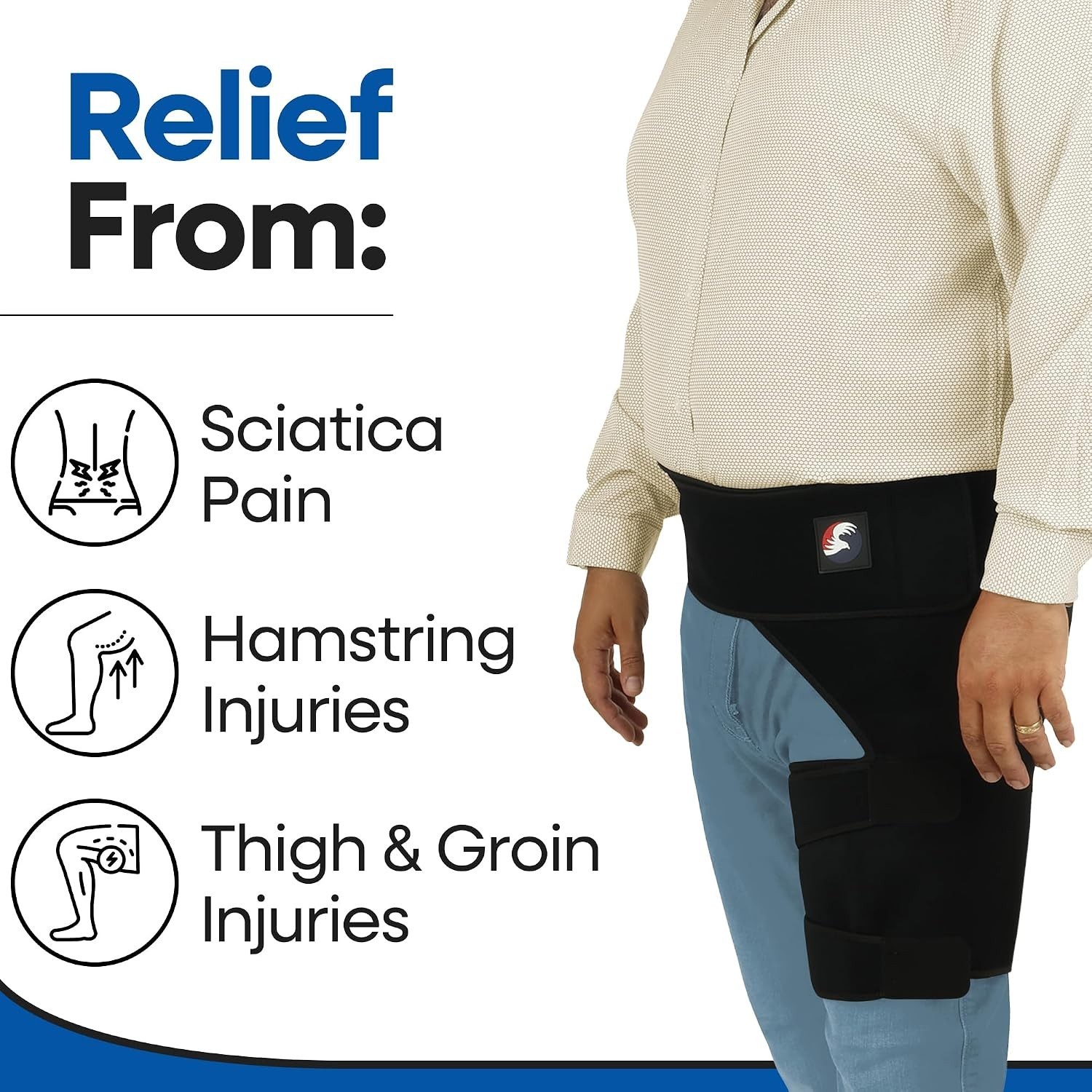Breathable Hip Brace for Plus Size Sciatica Relief – Lightweight & Comfortable