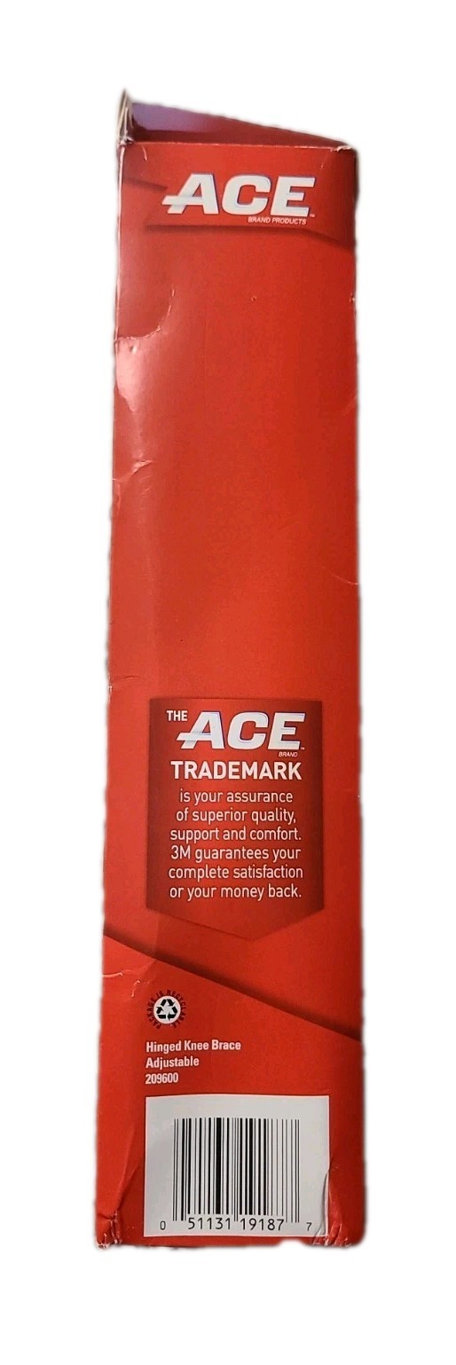 ACE Hinged Knee Brace Adjustable 209600 Pivoting Lateral Stabilizers PREOWNED