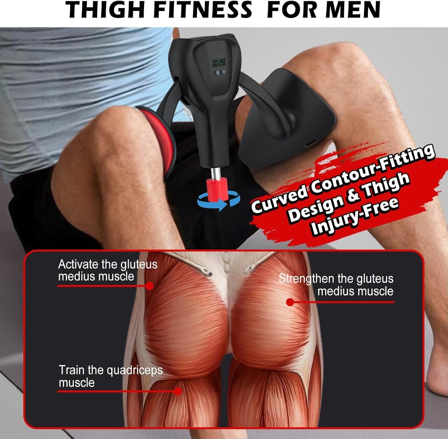 3rd Gen Thigh Exerciser 100 lbs Resistance Bands/`