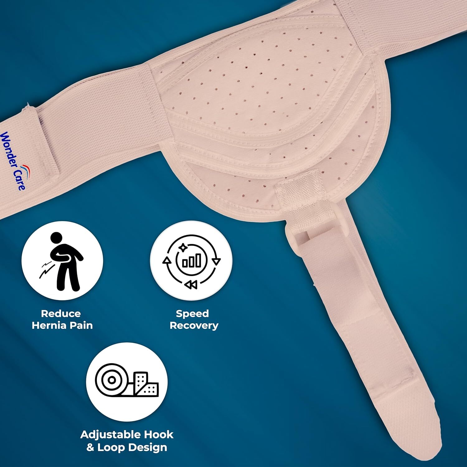 Inguinal Hernia Support Belt Double Truss Pads Special Foam Adjustable Elastic