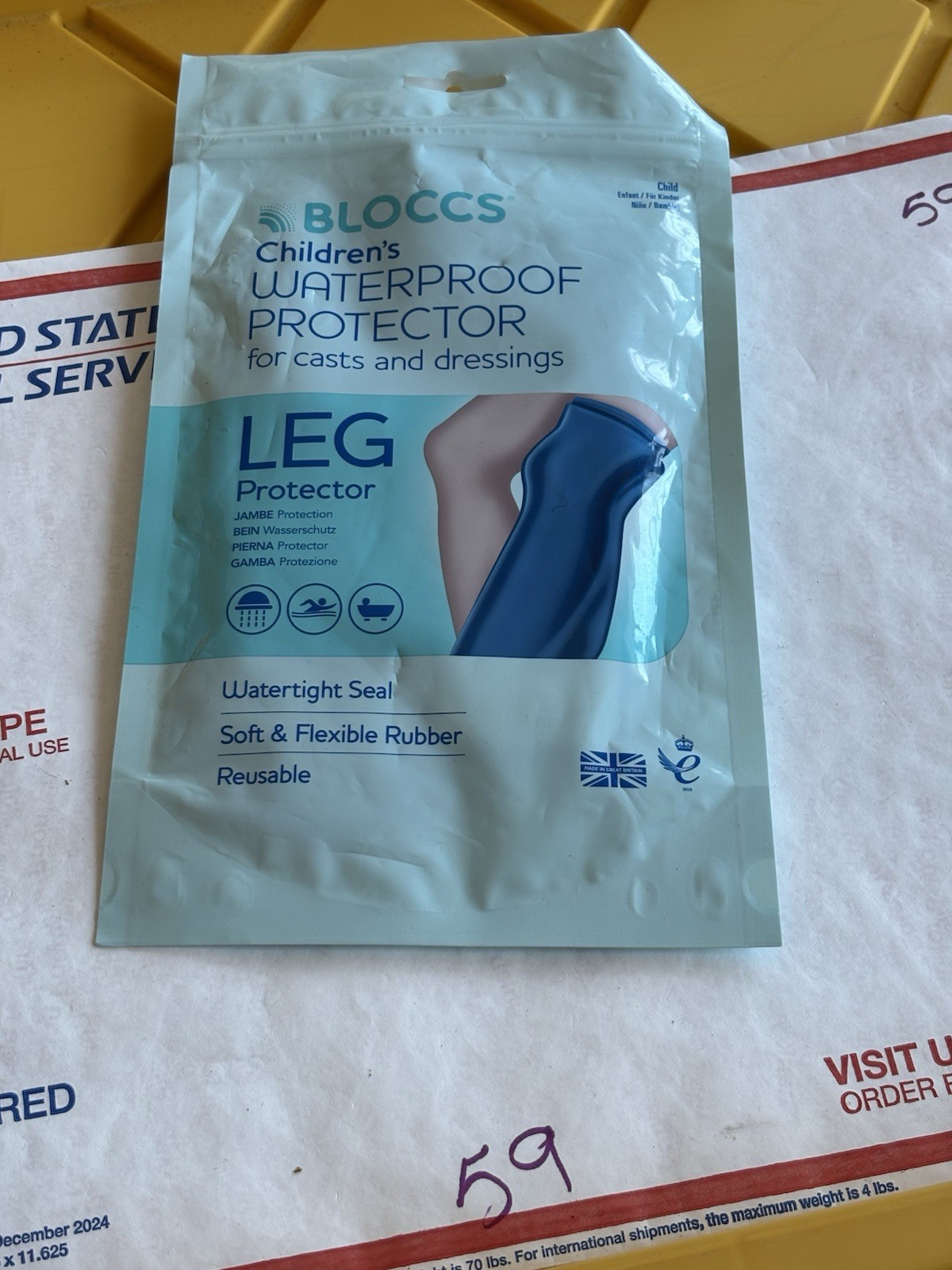 Bloccs Waterproof Cast Cover Protector Child Medium Leg Watertight Seal
