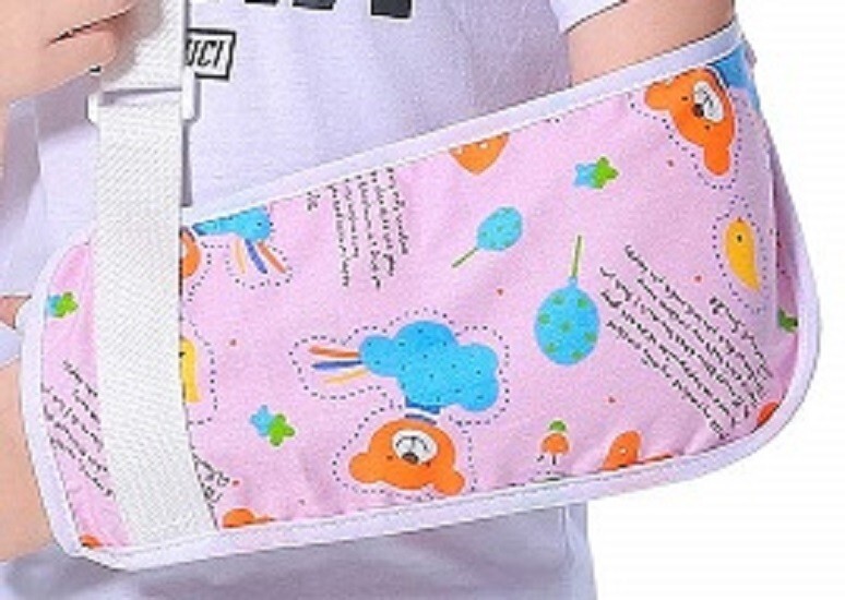 Ledhlth Kids Arm Sling for Girls Pink Bear Kids Size L