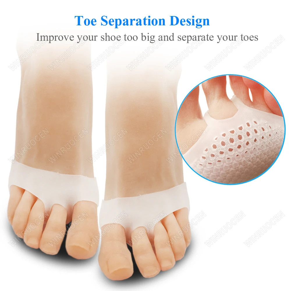 Soft Gel Metatarsal Pads Heel Protectors Forefoot Heel Cushions Pain Relief Plan