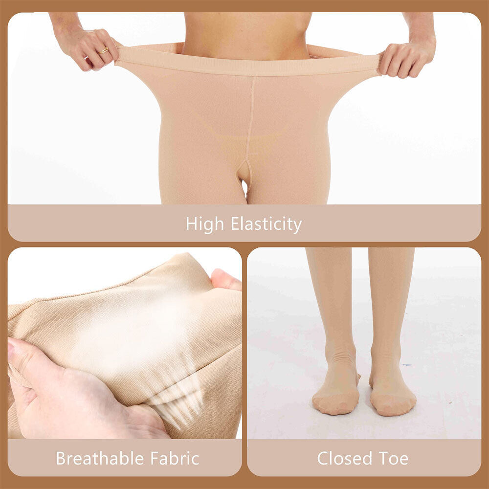 20-30 mmHg Compression Stockings Pantyhose Varicose Vein Support Edema Men Women