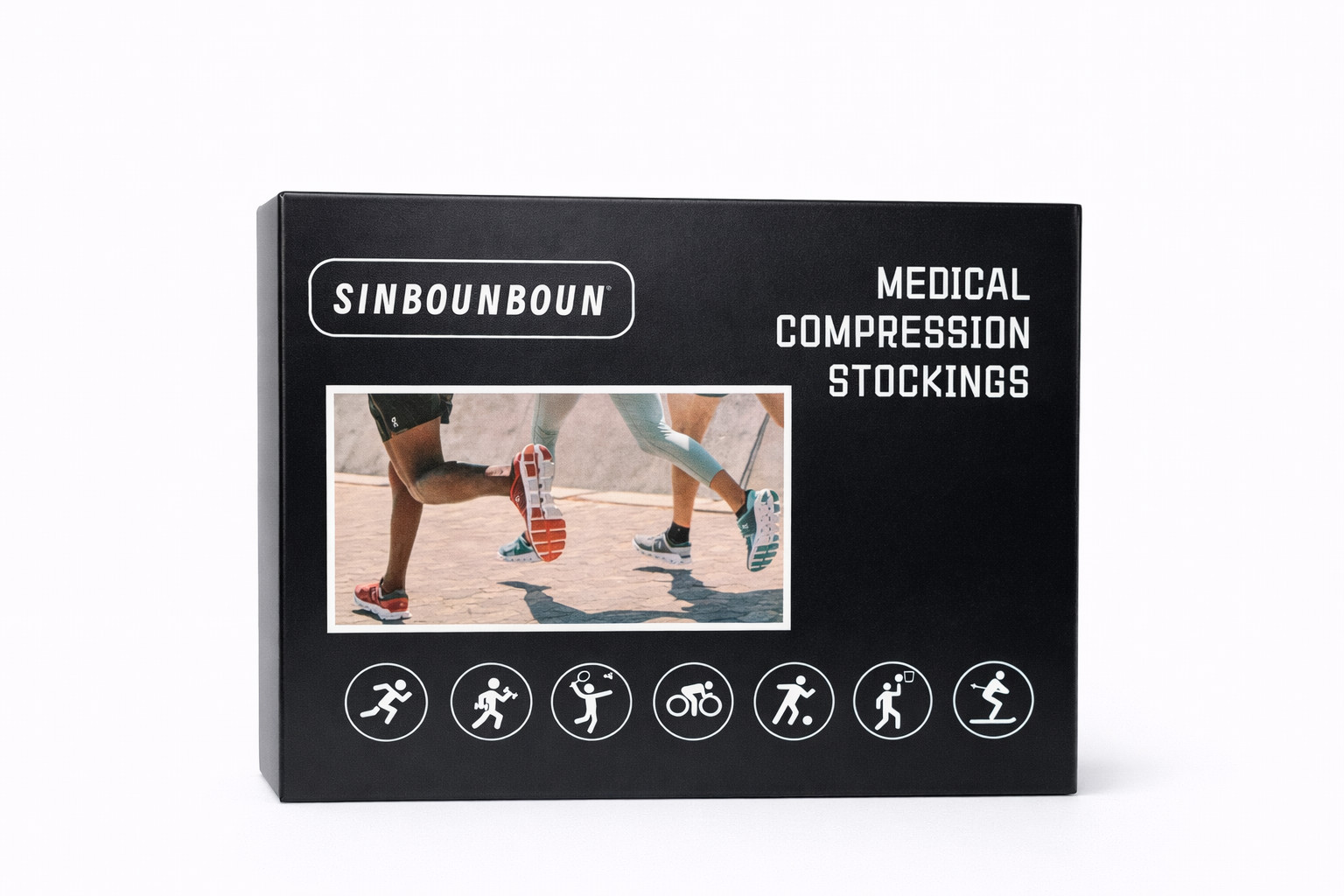 SINBOUNBOUN 2 Pairs Mixed Grey black Neuropathy Socks For Women and Men Medium