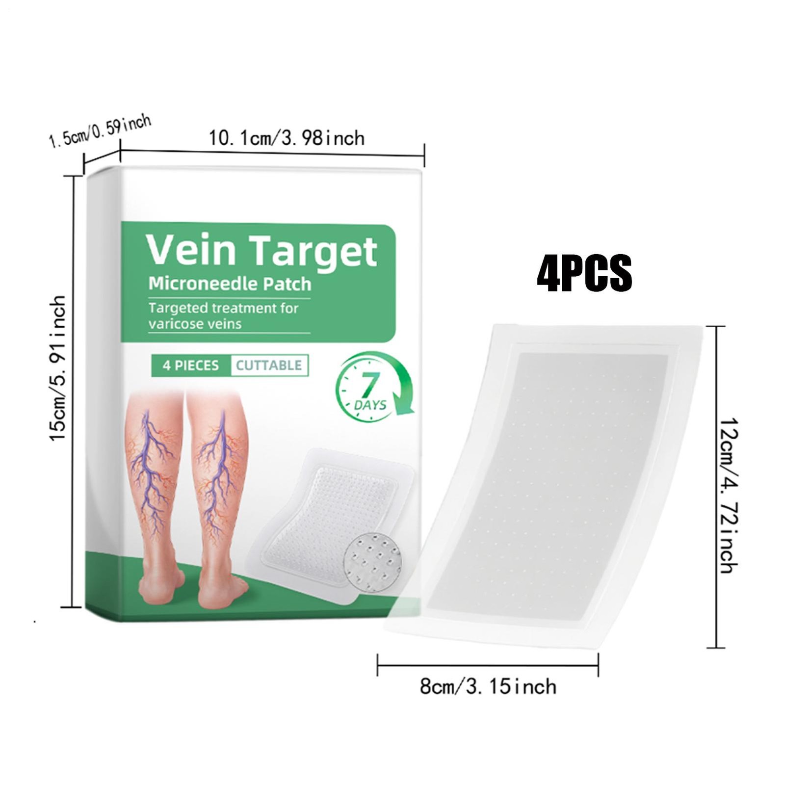 2026 Vein Target Microneedle Patch Natural Ingredients Leg Care Patch New