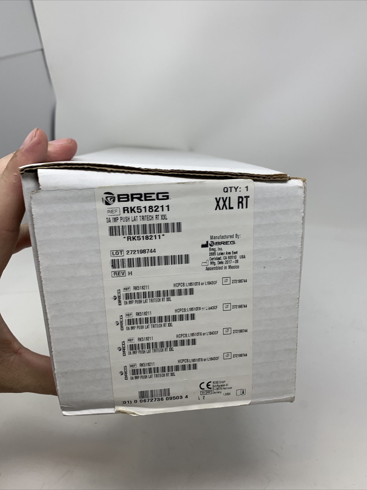BREG ‘RK518211 Oa Impulse – Push Brace, Lateral Oa, Right, XXL NEW IN BOX
