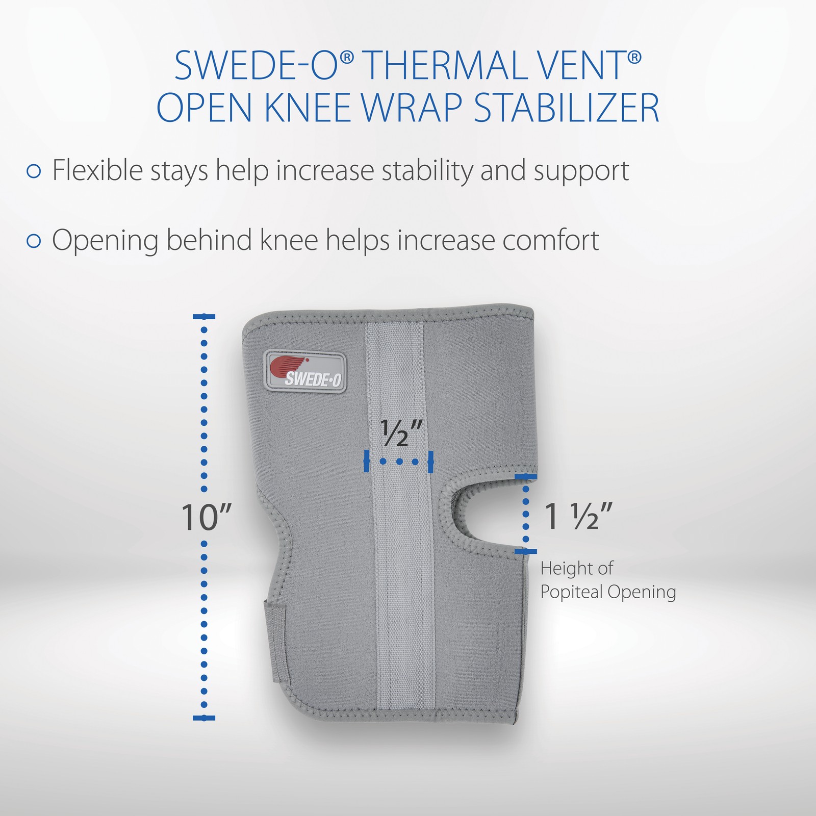 Swede-O Thermal Vent Open Knee Wrap Stabilizer – XXLarge NEW