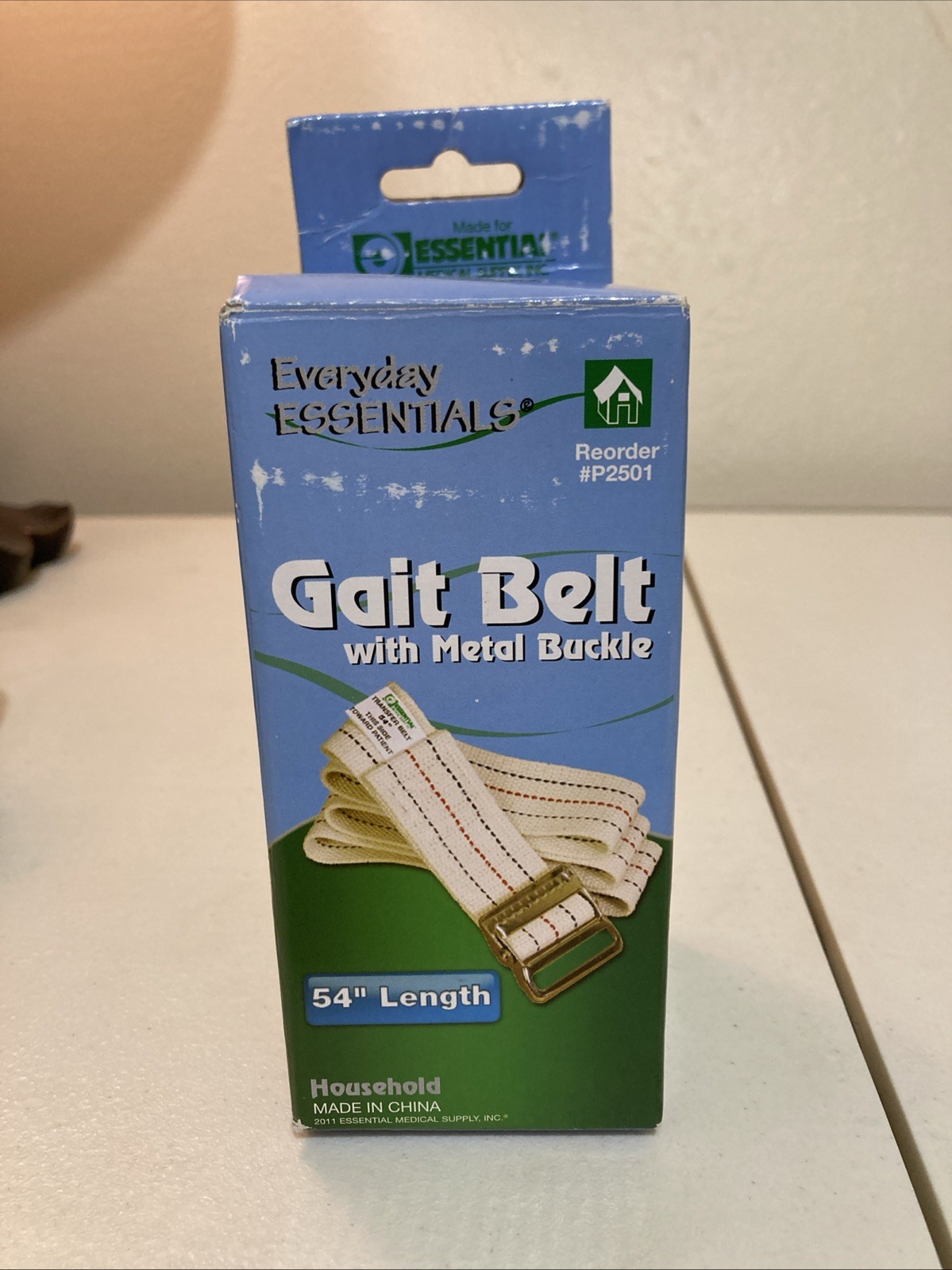 Everyday Essentials Medical Gait Belt with Metal Buckle, 54 Inch New