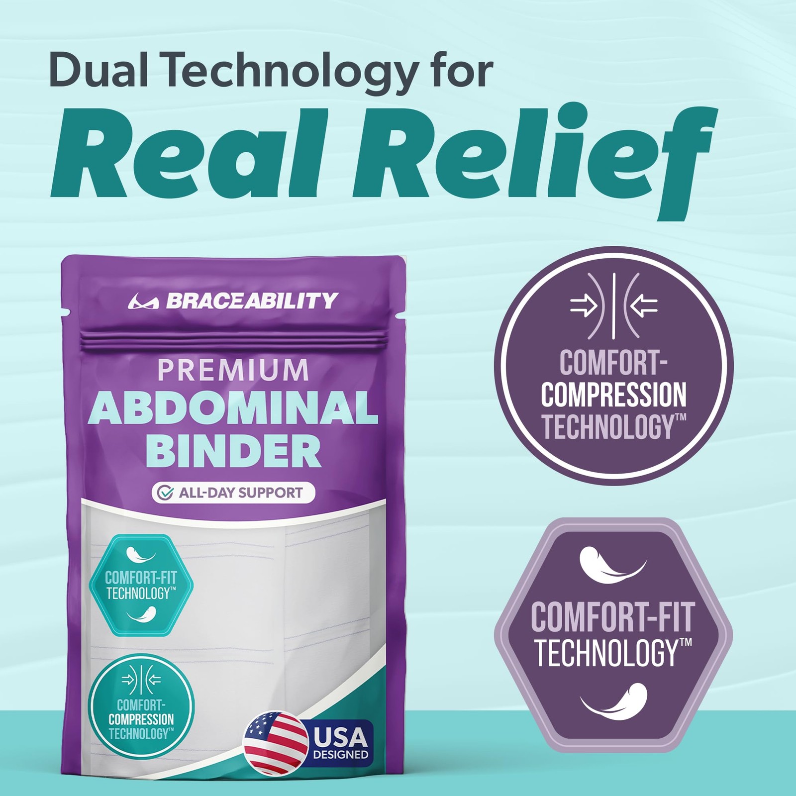 Abdominal Binder for Diastasis Recti, Postpartum Recovery, Tummy Tuck Support