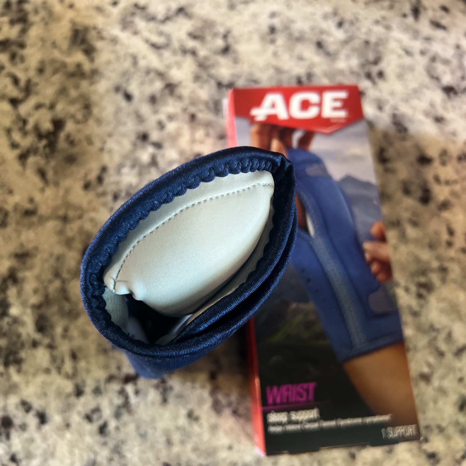ACE Night Wrist Sleep Support, Adjustable, Blue, Helps Provide Relief from Sy