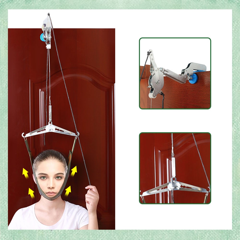 Neck Traction Stretcher Cervical Head Brace Pain Relief Device Home Over Door