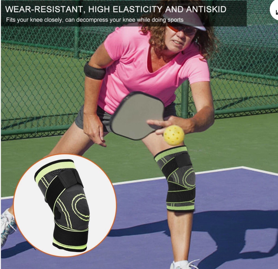 2 PC Outdoor Exercise Protection Knee support Sport CH