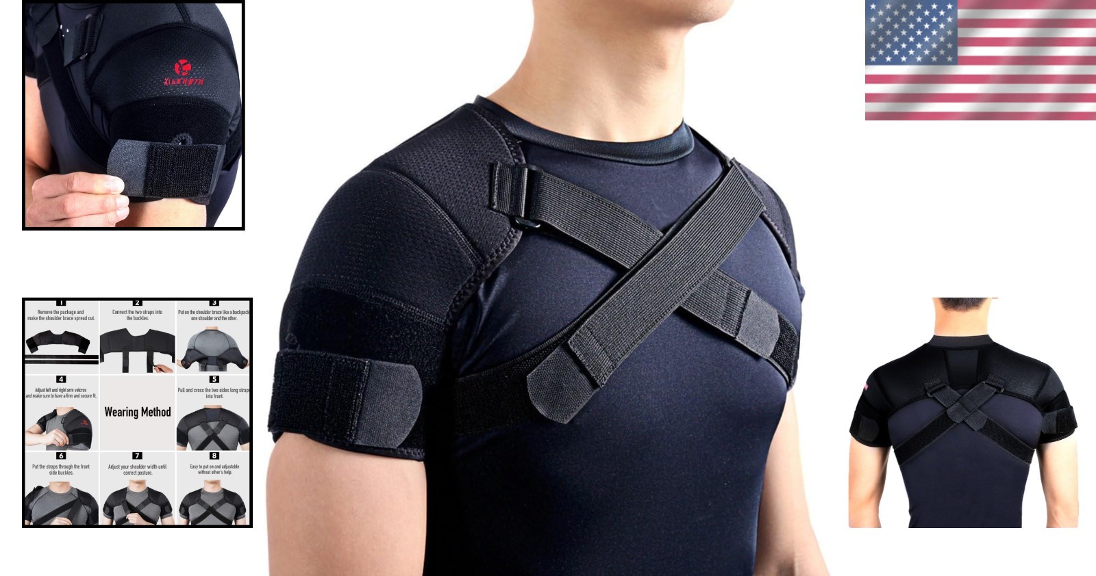 Double Shoulder Strap Wrap for Compression & Support – Ideal for Sports Recovery