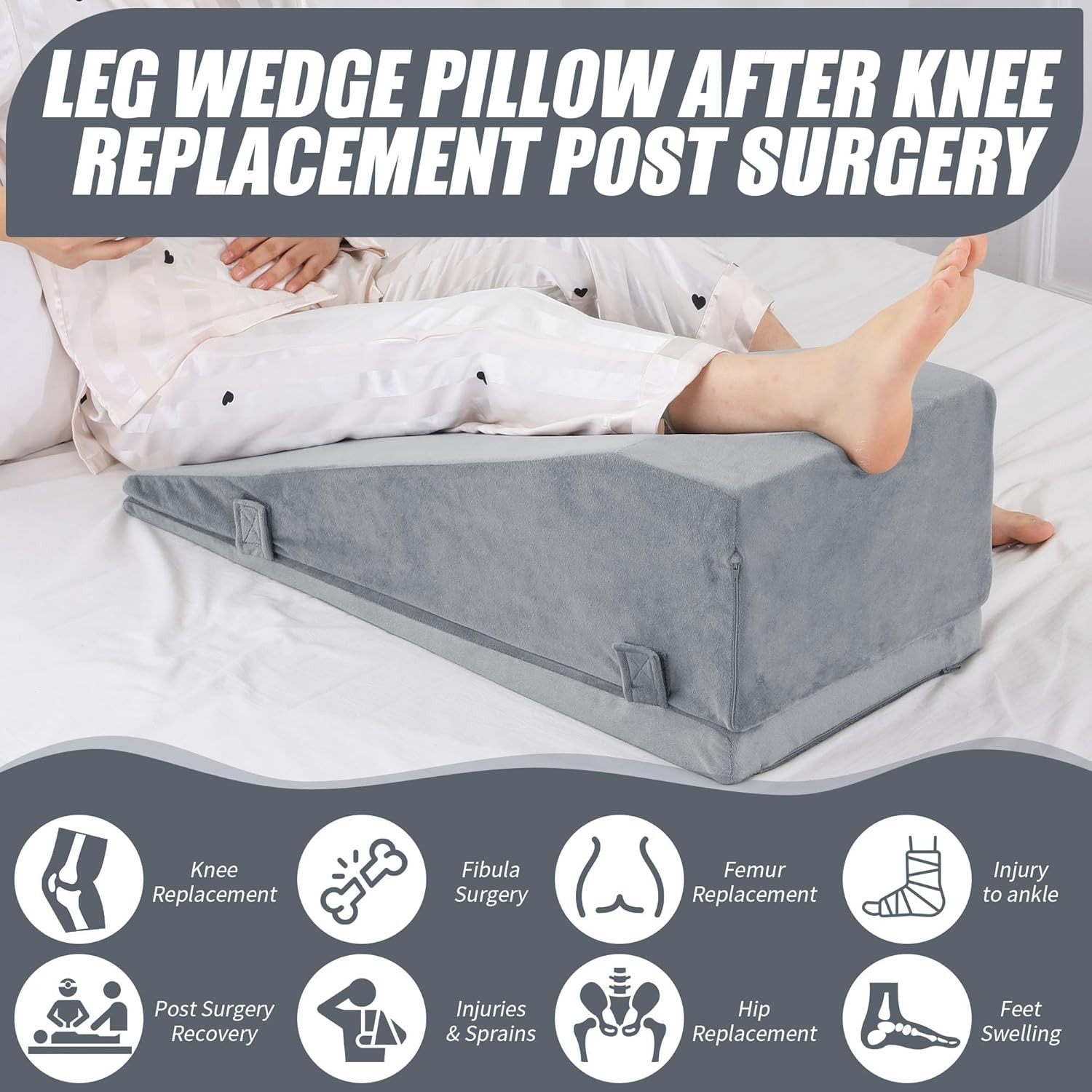 Leg Elevation Pillows After Surgery Adjustable Height Knee Surgery Recovery