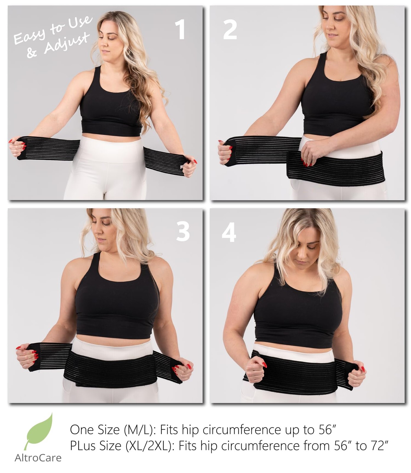 3-in-1 Sacroiliac Pelvis Belt, Postpartum Back Support & Hip Shrinker (Black,…