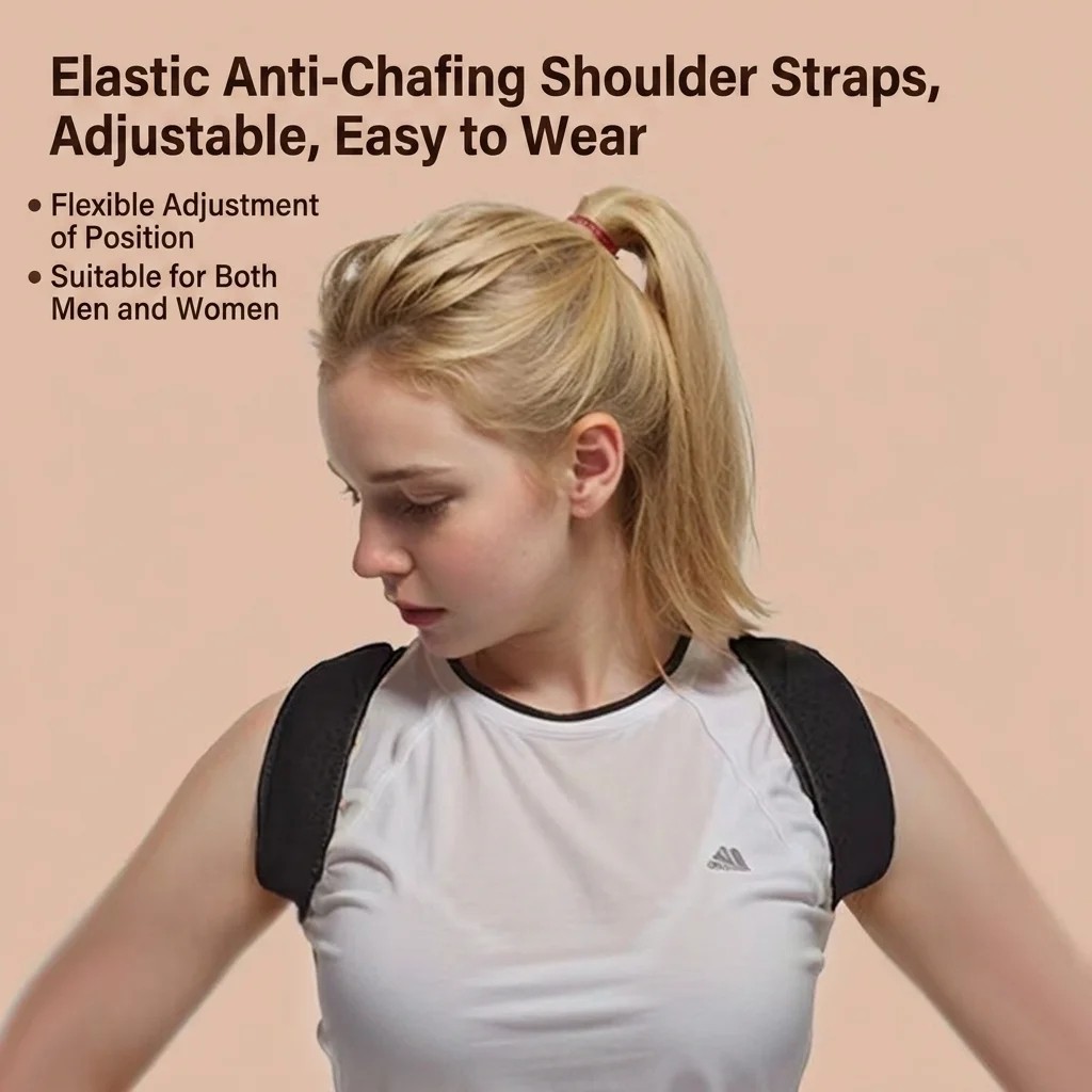 1PC Invisible Back Posture Corrector Trainer Adjustable Shoulder Brace Straight