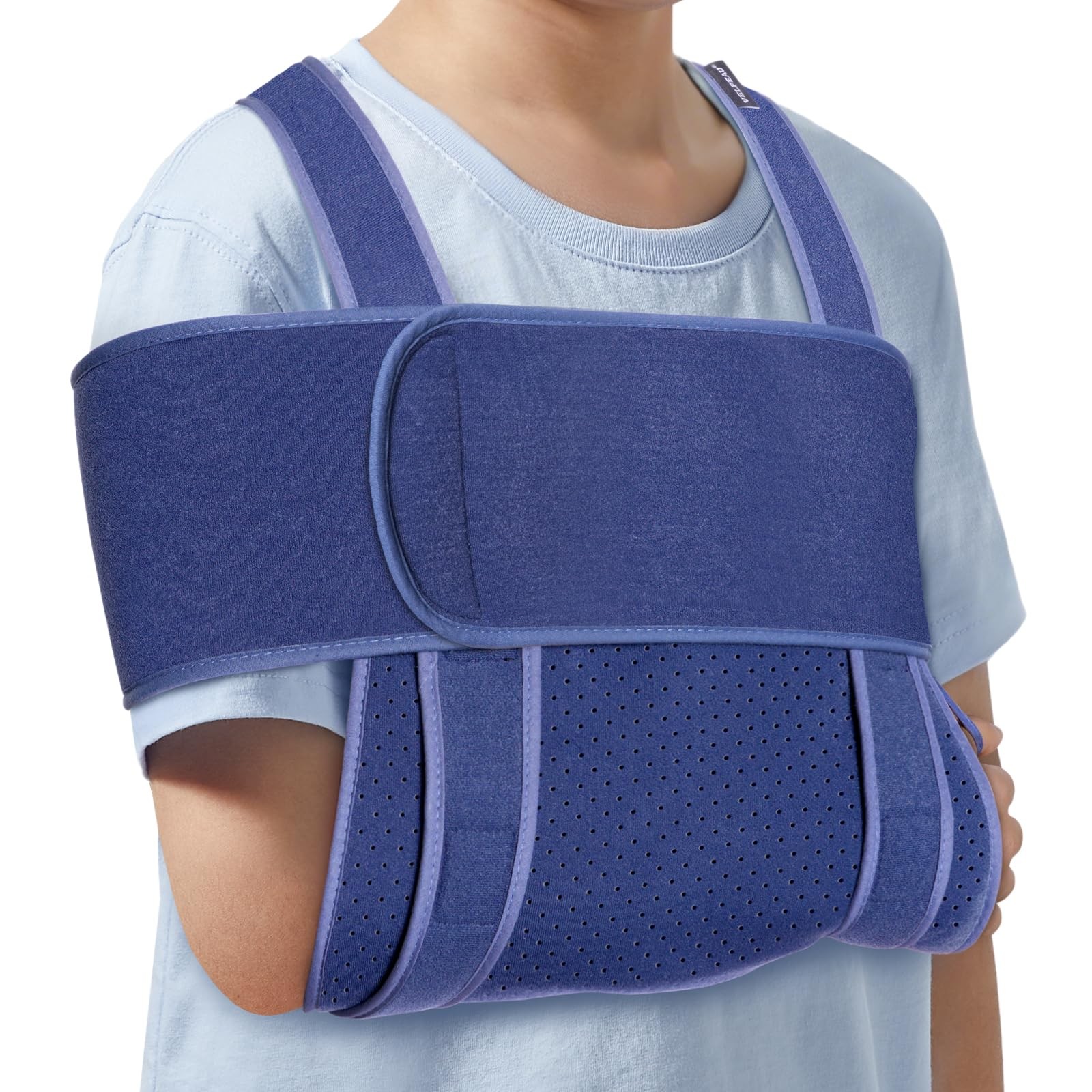 Arm Sling Sleep Shoulder Immobilizer Kids Boys Girls Rotator Cuff Blue XS