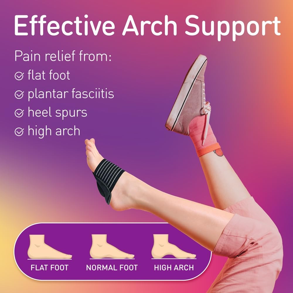 DOOXAS Arch Supports Sleeves for Flat Feet Women and Men – (XS-S, Cream