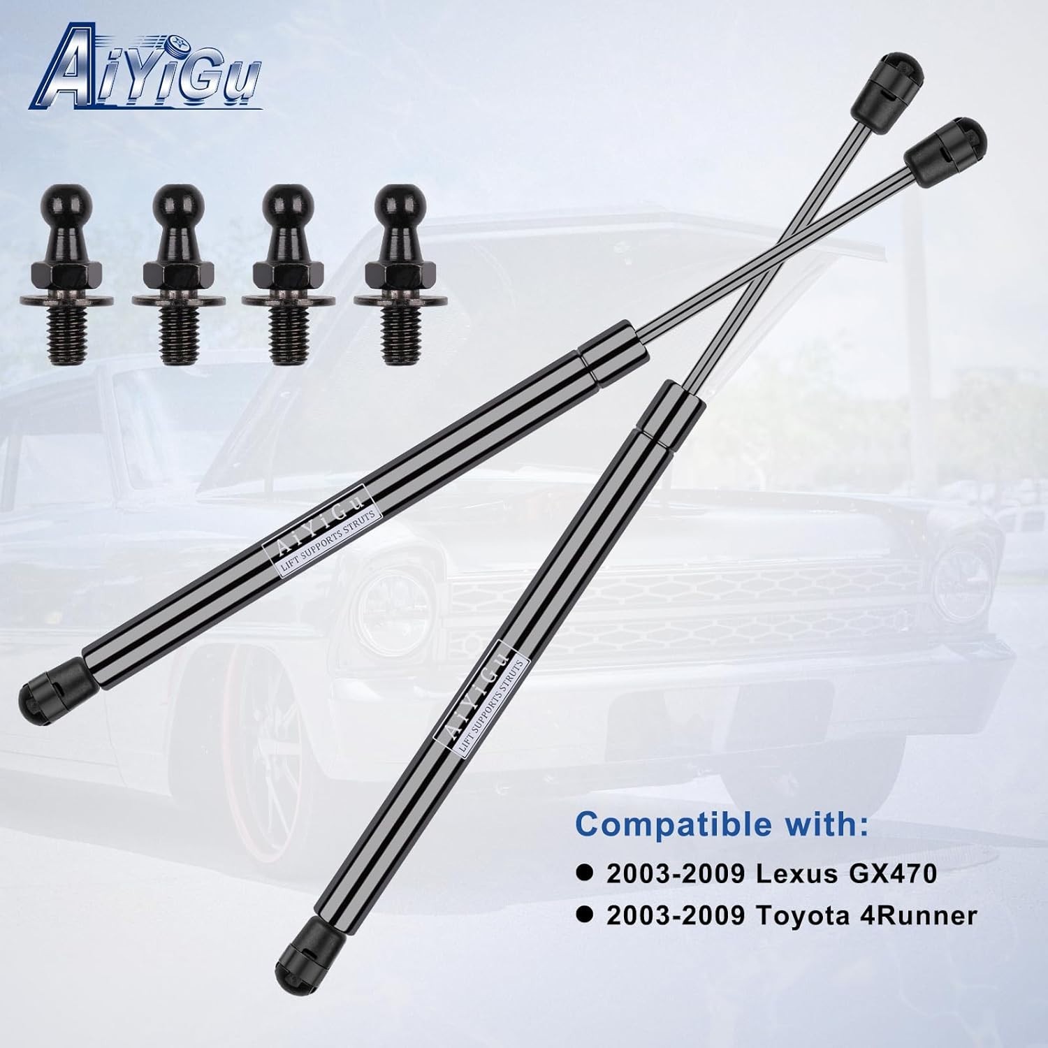 Soporte Elevacion Para El Capo Delantero De LexusGX470/ Toyota 4Runner 2003-2009