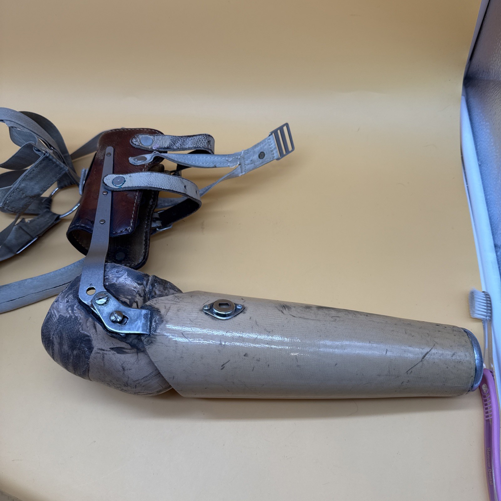 Vintage Pair Of Prosthetic Adult Arms With Parts Display Steampunk Art