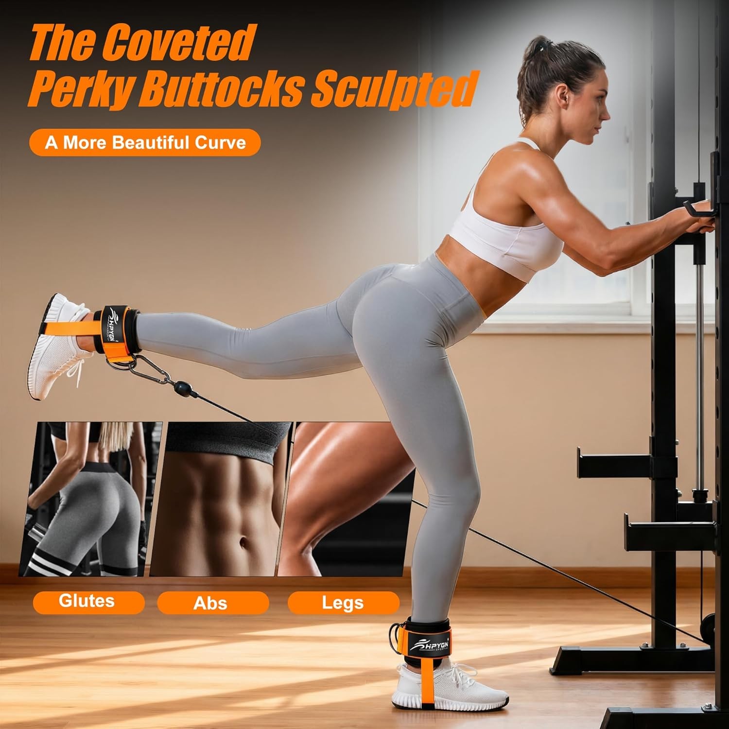 Ankle Straps for Cable Machine Padded Adjustable Cuffs for Glute Leg Workouts