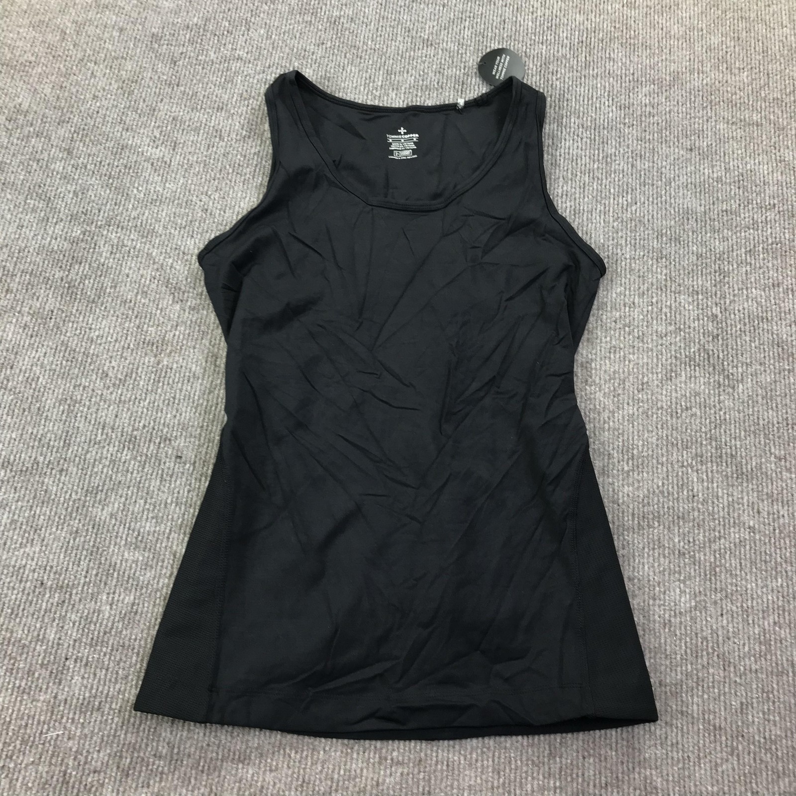 Tommie Copper Womens Back Support Compression Tank Top Shirt XS Black Posture