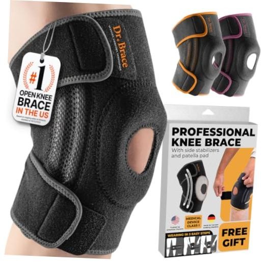 ELITE Knee Brace with Side Stabilizers & Patella Gel Pads for Maximum Knee
