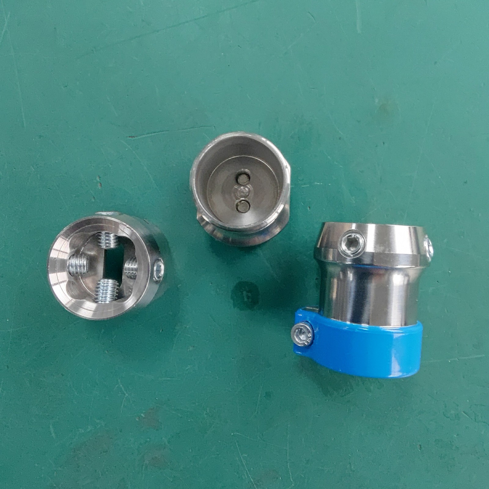 Prosthetic Adjustable Height Sliding Connector Ti SS 86-105mm Dual Joint