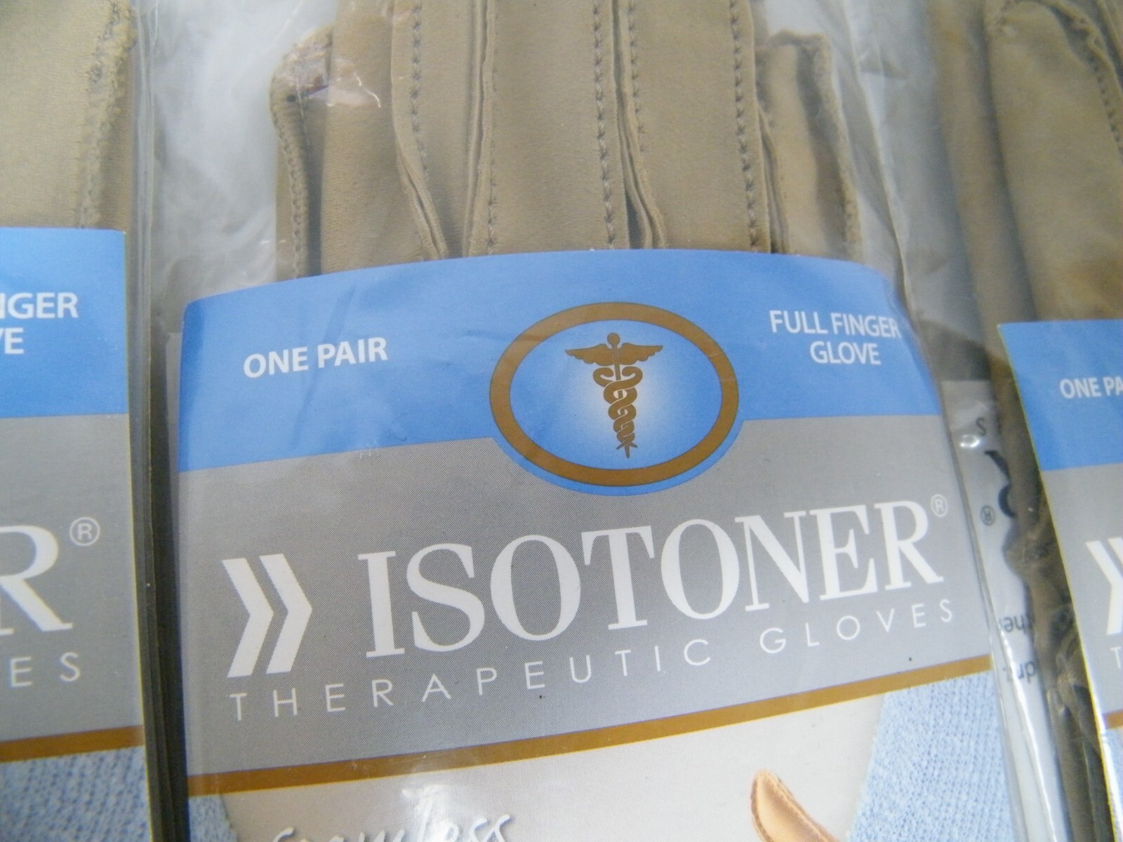 (4) PAIRS ISOTONER THERAPEUTIC GLOVES EASES PAIN & SWELLING S, M, & L