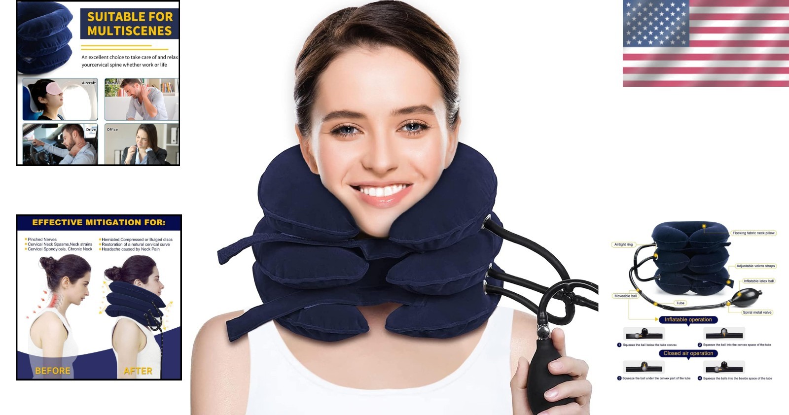 Easy-to-Use Neck Decompression Device for Chronic Pain and Posture Correction