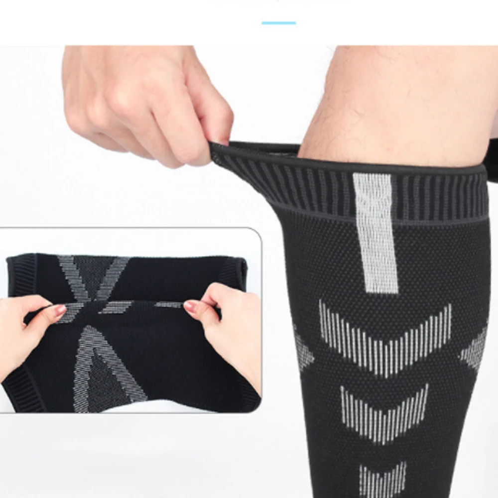 2Piece Calf Compression Sleeve Nylon Knit Sport Function Running Sports Cycling