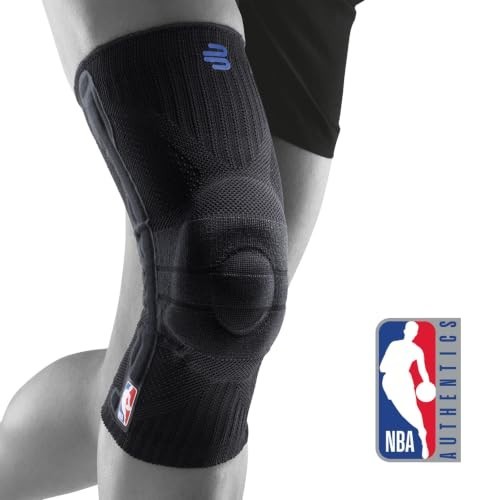Bauerfeind Basketball Knee Brace Compression Support, Black, Large