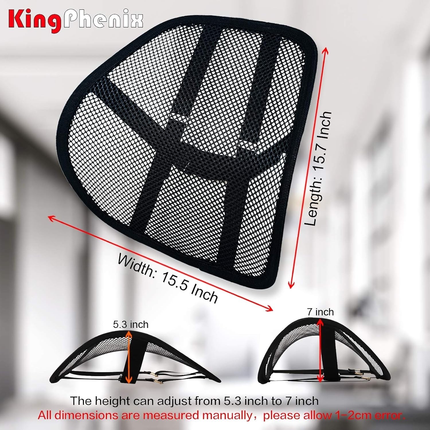 Adjustable Lumbar Support 2 Pack – Medium Soft Mesh Cushions for Office & Car