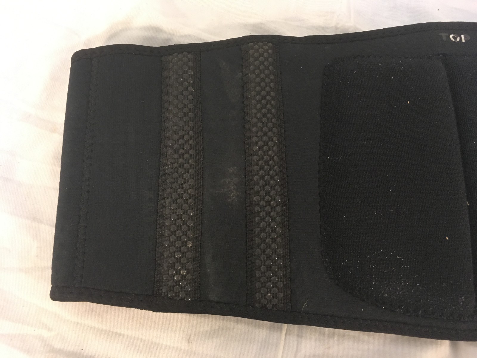 Walgreens Brand Black Large Adjustable Hook Loop Padded Back Brace Waist Belt