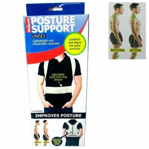 Unisex Magnetic Posture Support Back Pain Aligns Spine Lightweight Breathable XL