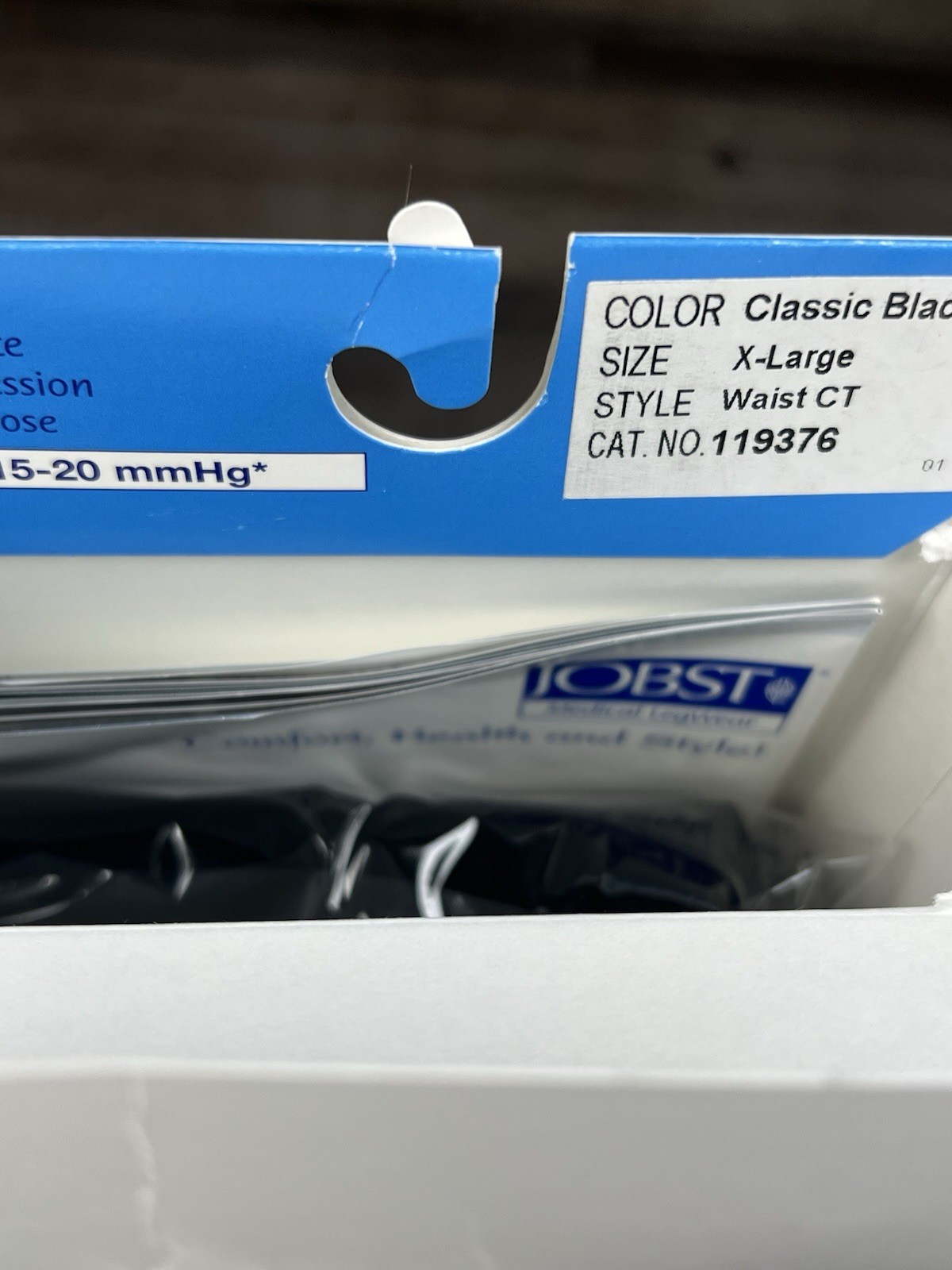 JOBST UltraSheer Waist High Pantyhose Closed Toe 15-20mmHg (Classic Black) X-Lar