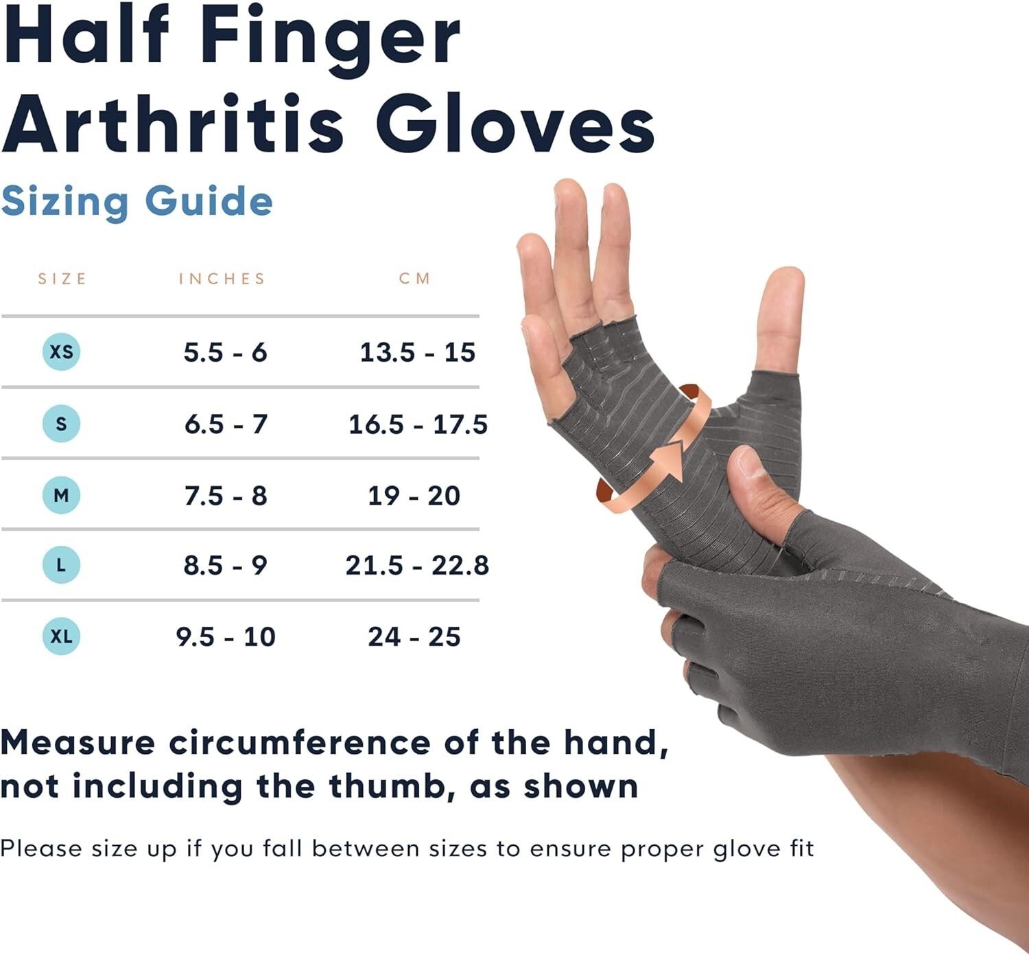 Guantes De Compresión Para El Dolor De Artritis Y Túnel Carpiano Gris XL NUEVO.