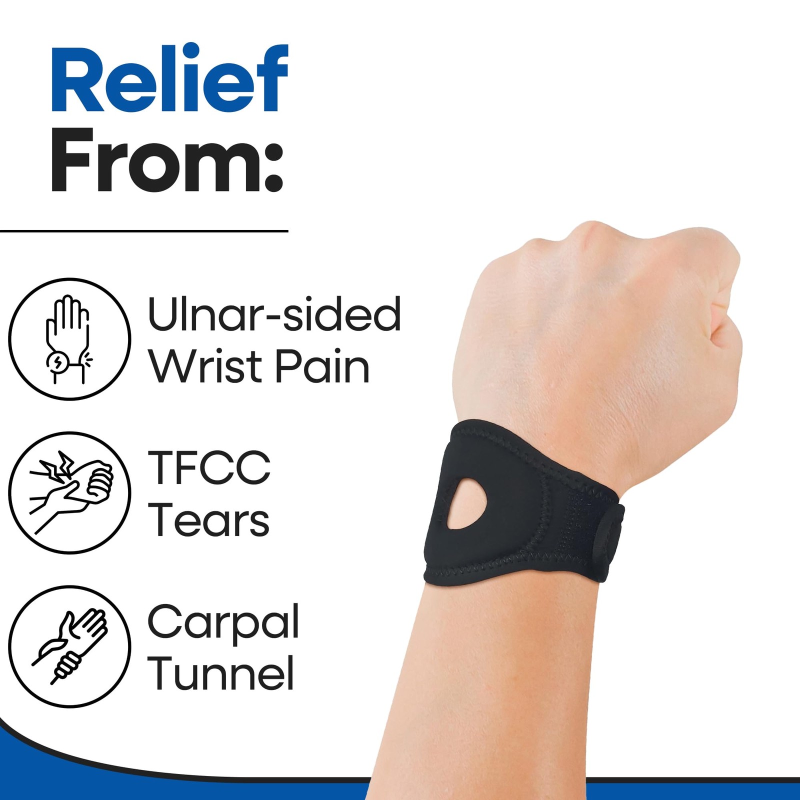 Wrist Wrap Compression Wrist Brace For TFCC Tears | Carpal Tunnel Pain & Tend…