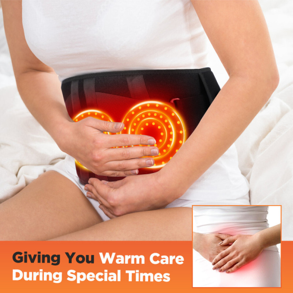 Red Light Therapy Belt & Waist Massager for Pain Relief,Infrared Light Vibration