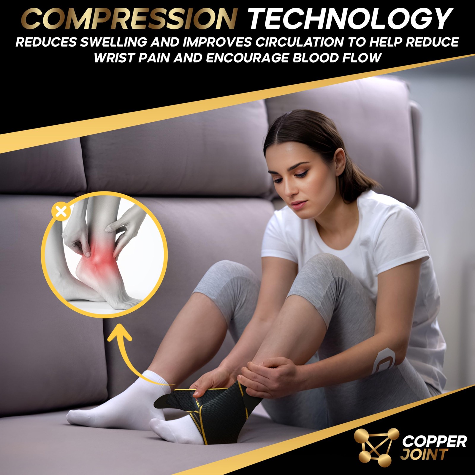 Ankle Wrap-Arch Support Brace, Achilles Tendonitis Relief, & Plantar Fasciitis
