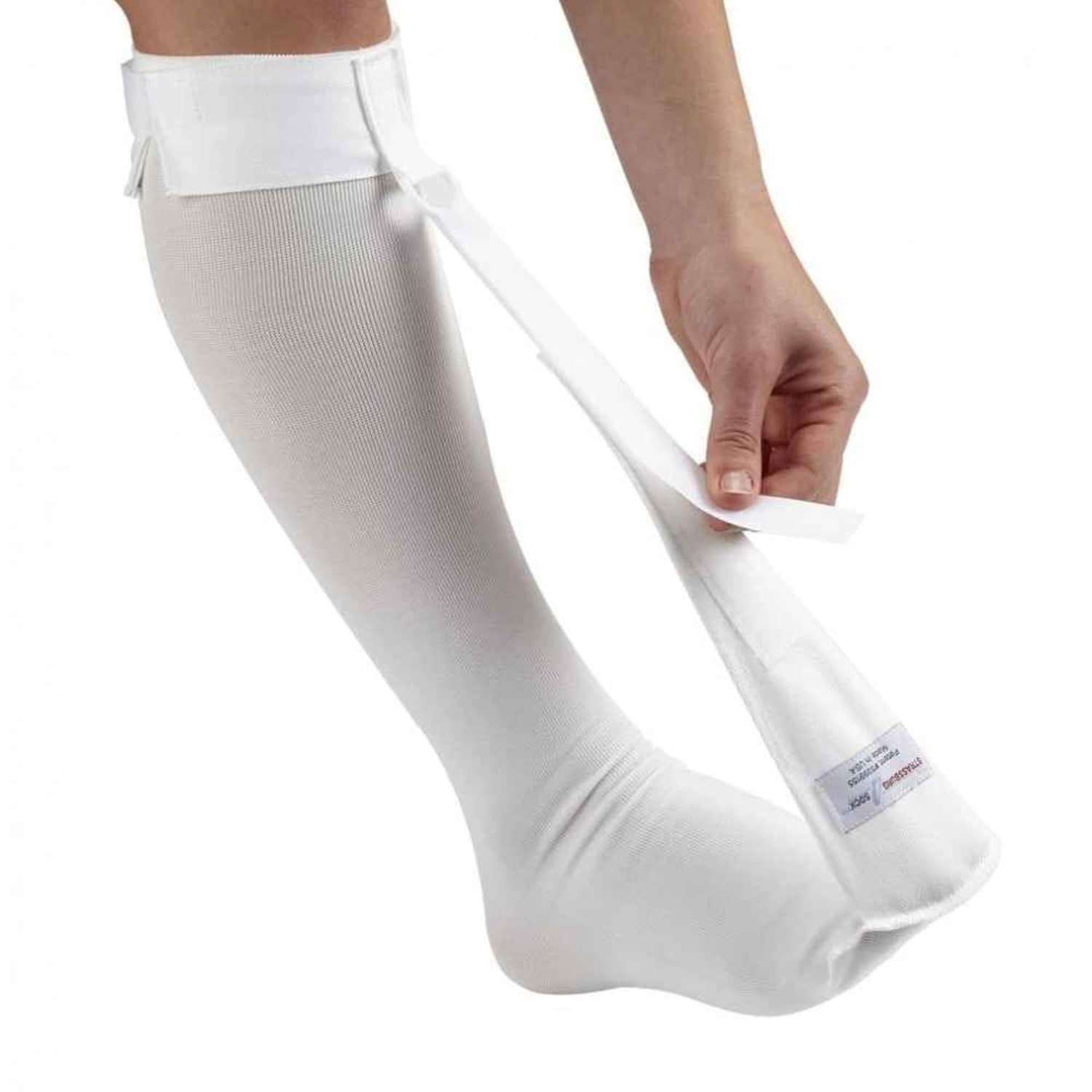 Strassburg Sock White Large Size Calf Support Sock 16–21 Inch
