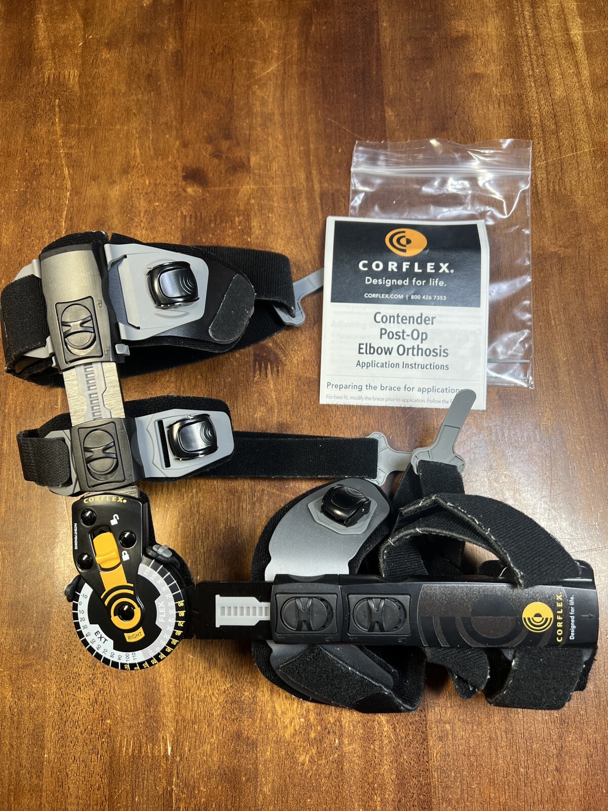 Corflex Contender Post-Op Elbow Orthosis Right Universal Brace Straps Sling