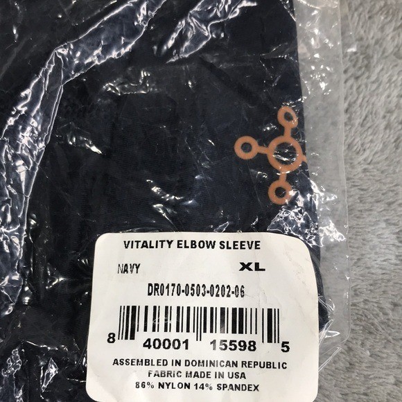 Tommie Copper Set of 4 Vitality Elbow Sleeves Navy Blue Unisex XL New