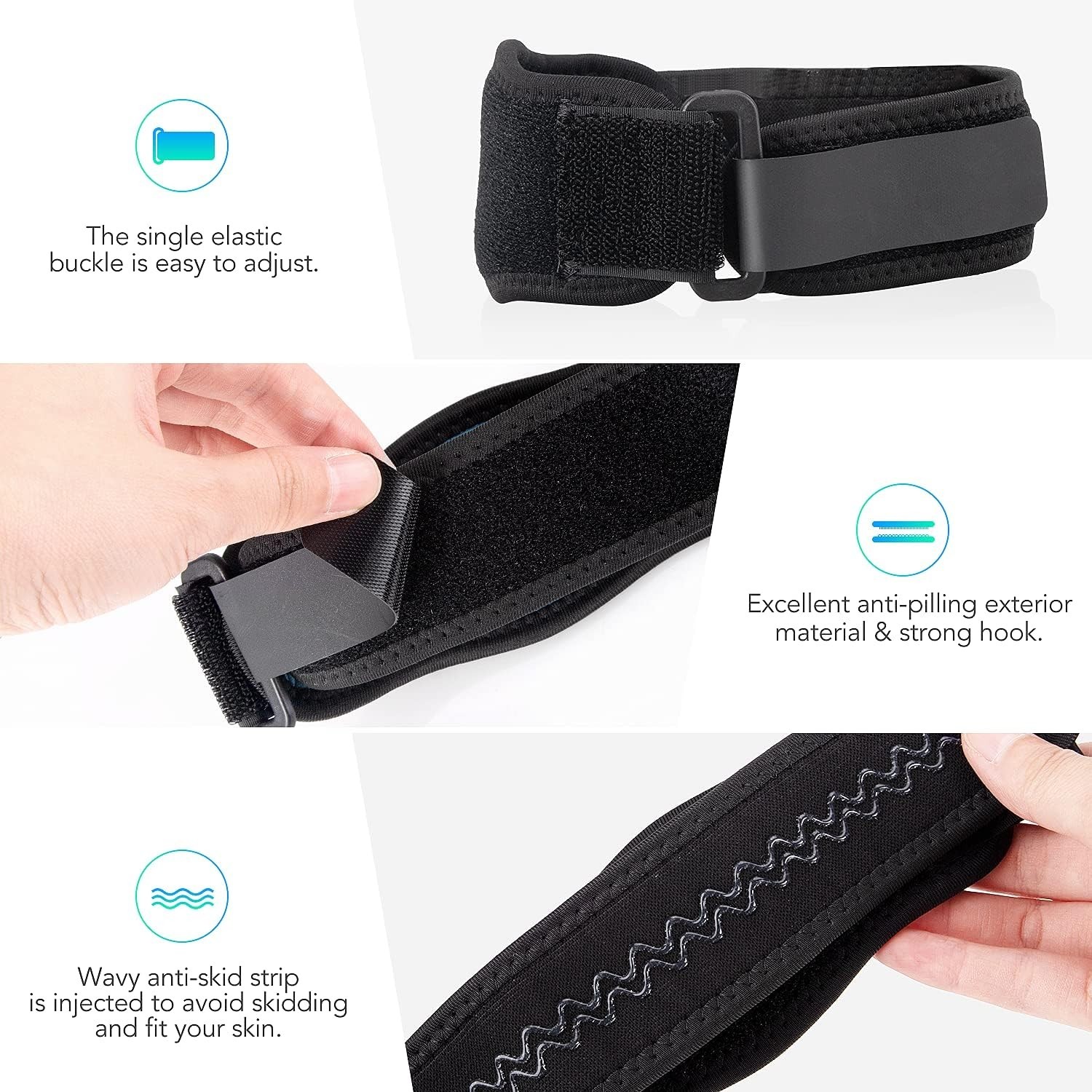 Adjustable Elbow Brace for Tennis & Golfers Elbow – 2 Pack for Pain Relief